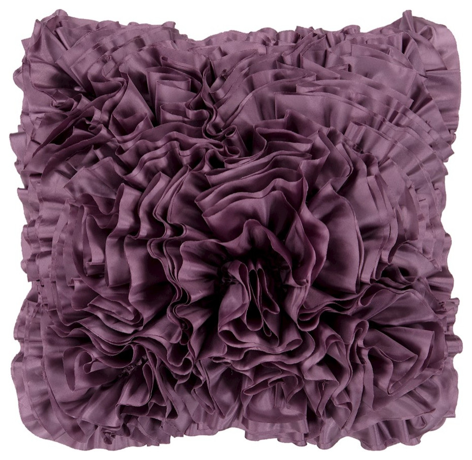 Prom by Surya Poly Fill Pillow, Bright Purple, 22' x 22'