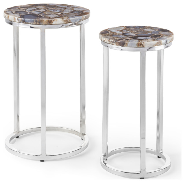 Onyx Agate Top Nesting Table Contemporary Coffee Table Sets by Steve Silver Houzz