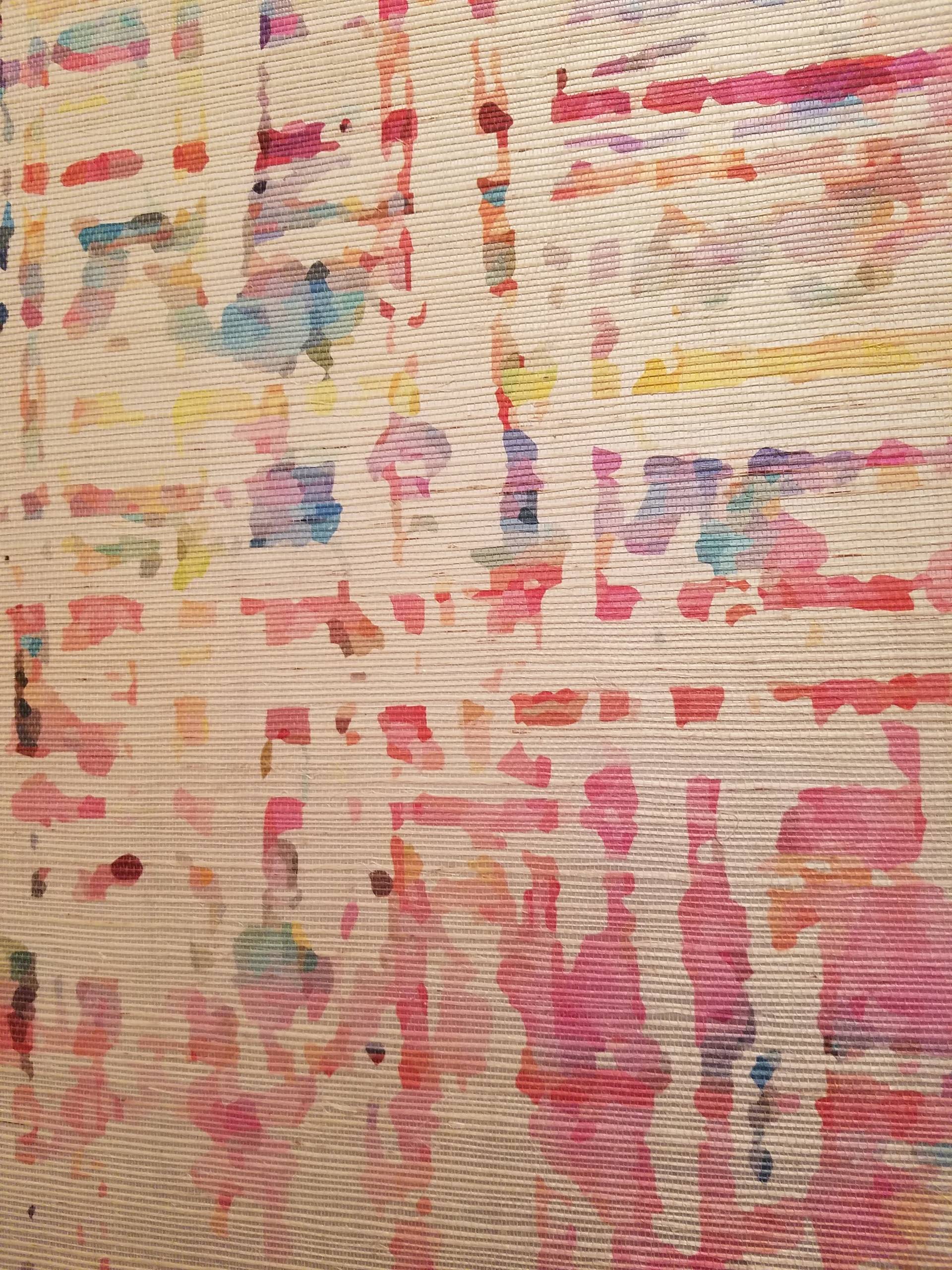 Grasscloth Install: Printed grasscloth in Powder Room