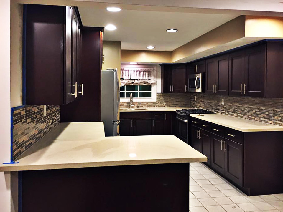 Espresso Kitchen Cabinet - Traditional - Kitchen - Orange ...