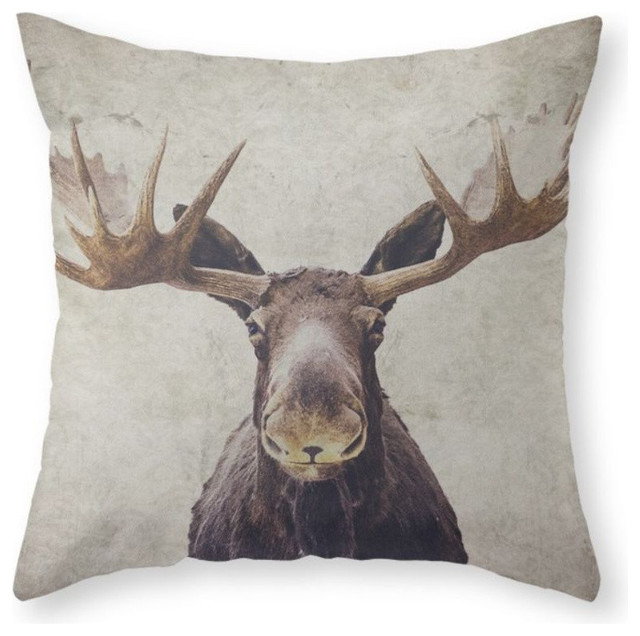 Moose Throw Pillow Cover Rustic Decorative Pillows By Society6