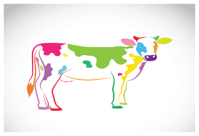 Multi Color Cow Canvas Print Farmhouse Prints And Posters By Twisted R Design