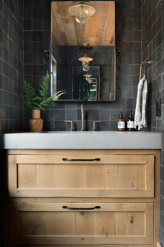 Стильный дизайн: ванная комната в стиле рустика - последний тренд