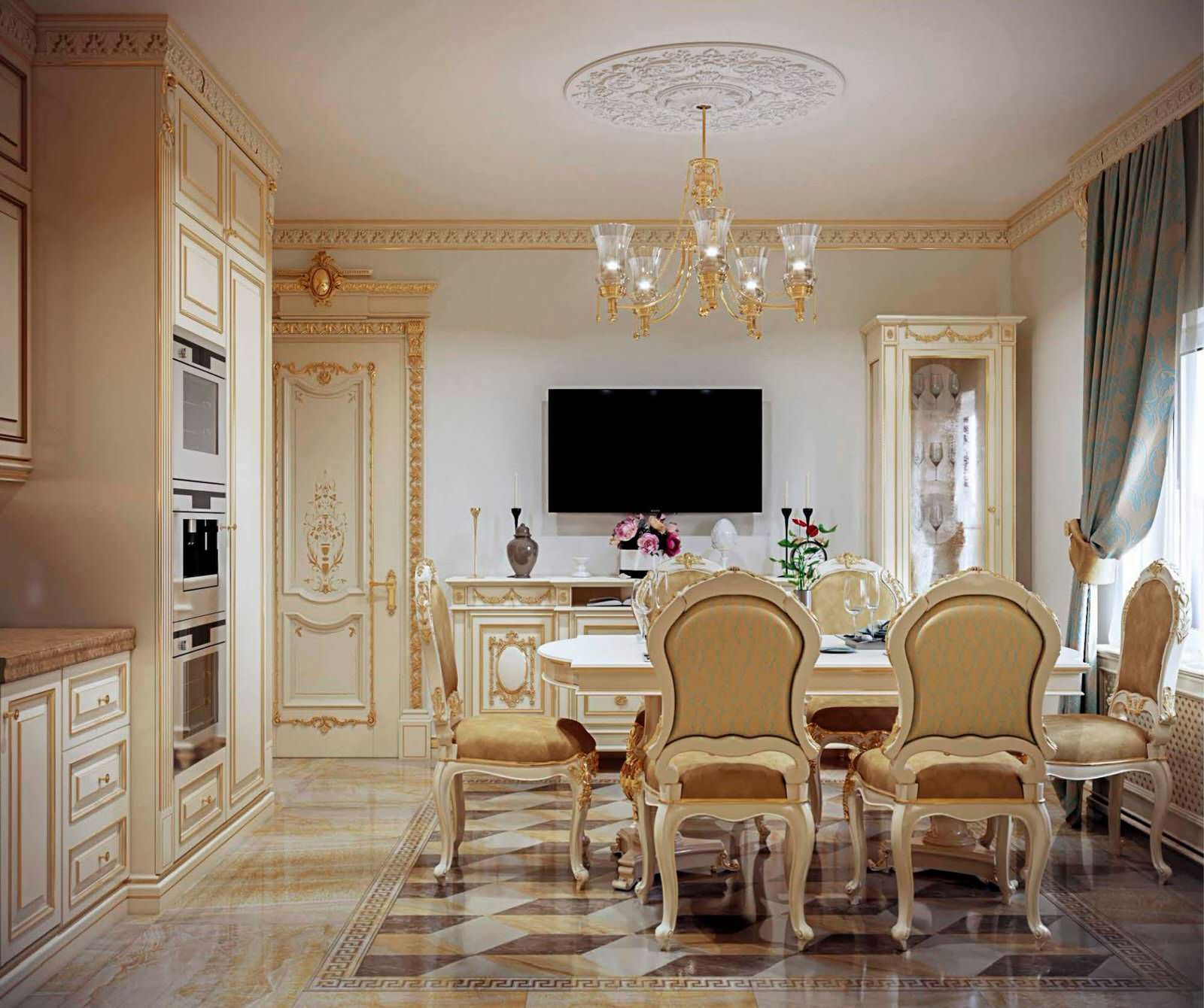 Кухня в бежевых тонах от Mirt