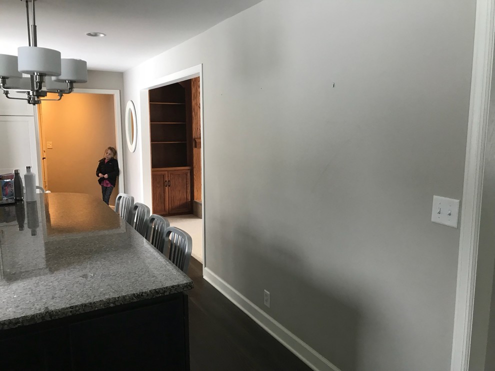 open up wall between kitchen and living room