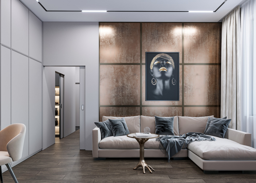 Двухкомнатная квартира в контрастном дизайне