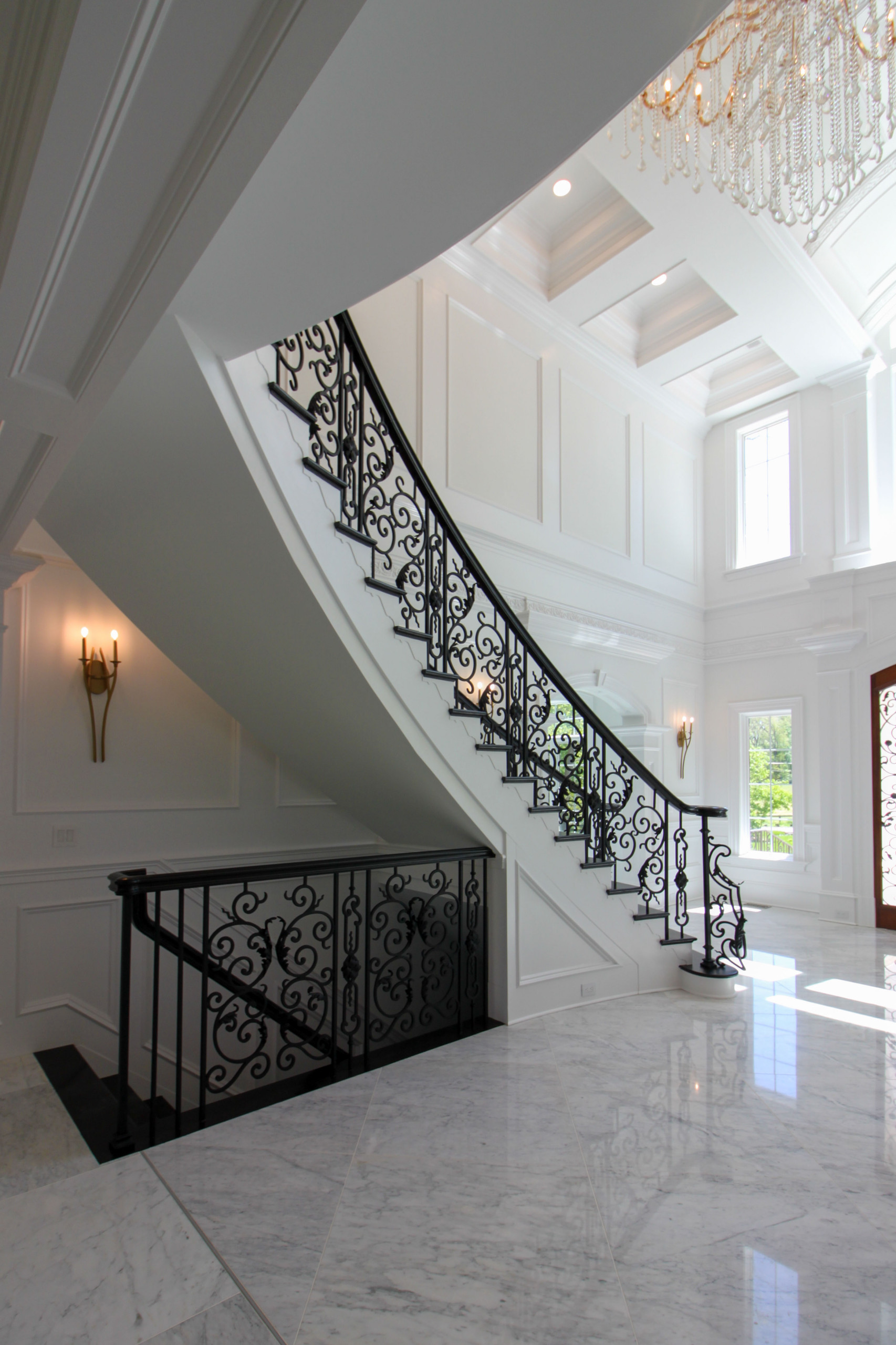 92_Grand Double Staircase in Exquisite Custom Home, Great Falls VA 22066