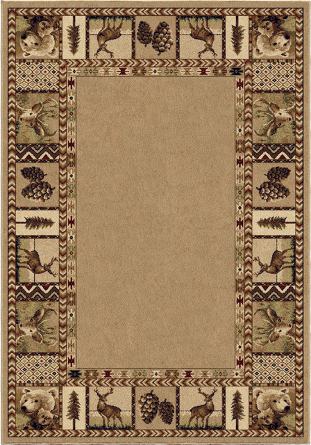 Orian Rugs Indoor Lodge High Country Beige Rug - Rustic - Area Rugs ...
