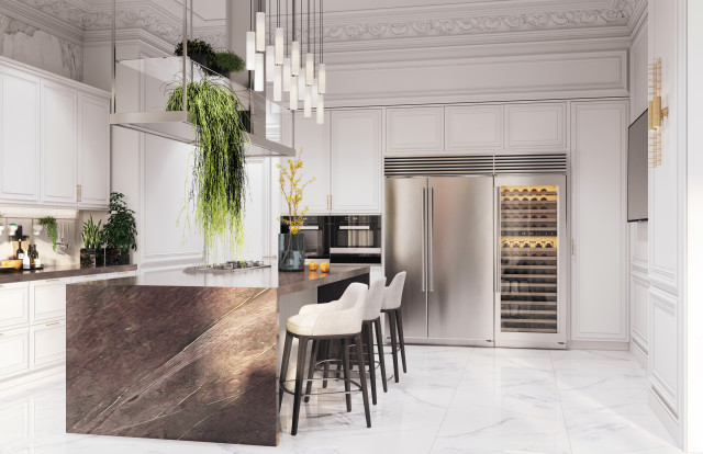 Classical Mansion transitional-kitchen