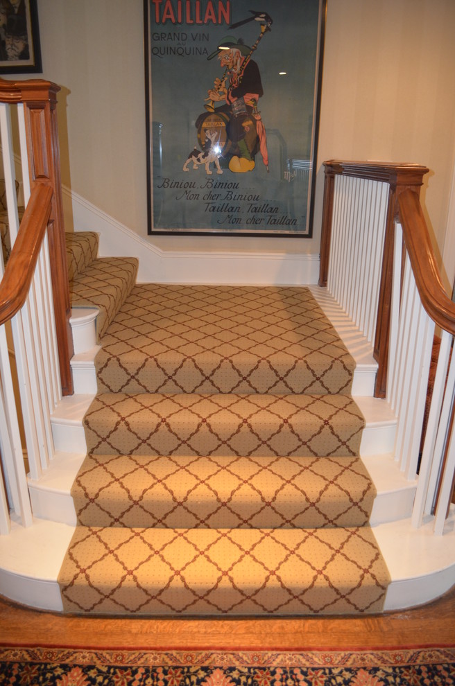 Custom Wool Stair Runner Traditional Staircase Boston by The