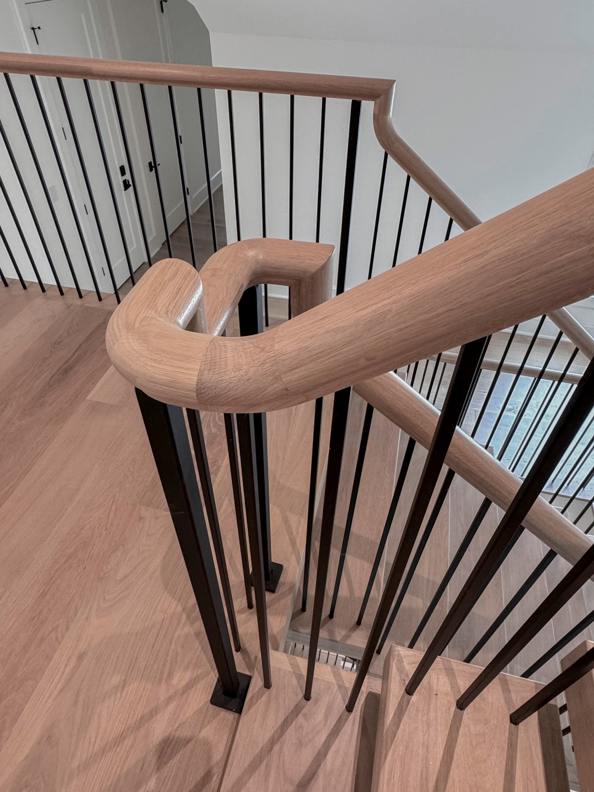 122_Modern Steel & Wood Floating Staircase, Arlington VA 22207