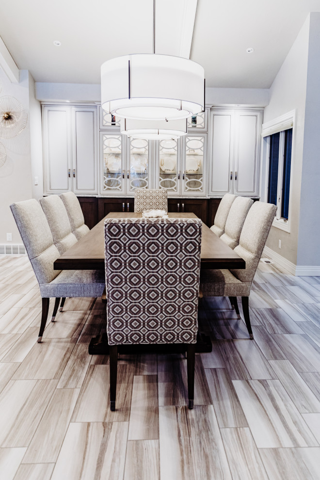 Inspiration for a transitional dining room remodel in Denver