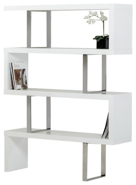 Modrest Maze Modern High Gloss Bookcase Contemporary Bookcases