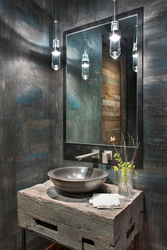 Summit Views at Whitefish Hills - Rustic - Powder Room - Orange County ...