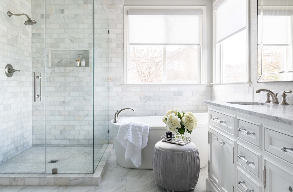 Elegant El Dorado Hills Master Bathroom Transitional Bathroom