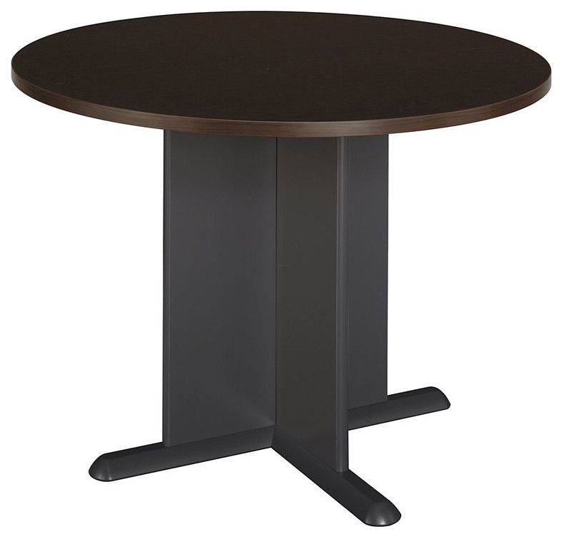 Bush Business Furniture Series A-C 42 Inch Round Conference Table in Cherry