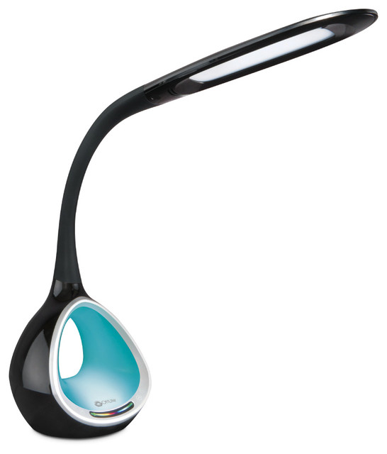 OttLite LED Desk Lamp With Color Changing Tunnel and USB Contemporary