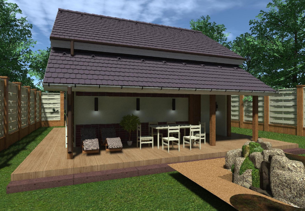 Двухэтажный дачный дом 6*7  105 квадратных метров из газобетона под ключ