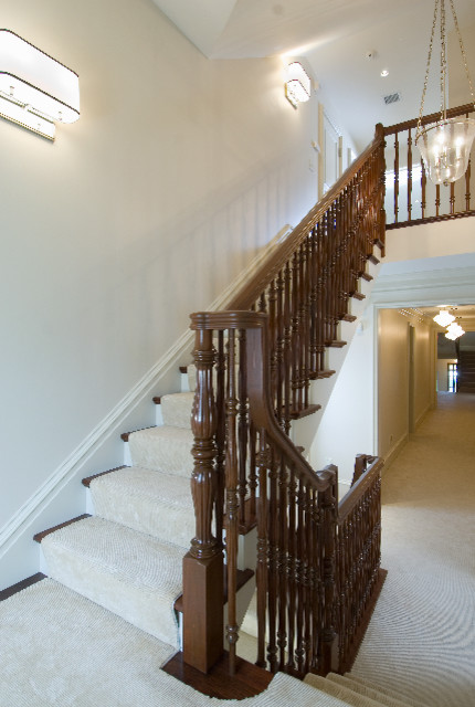 Example of a classic staircase design in New York
