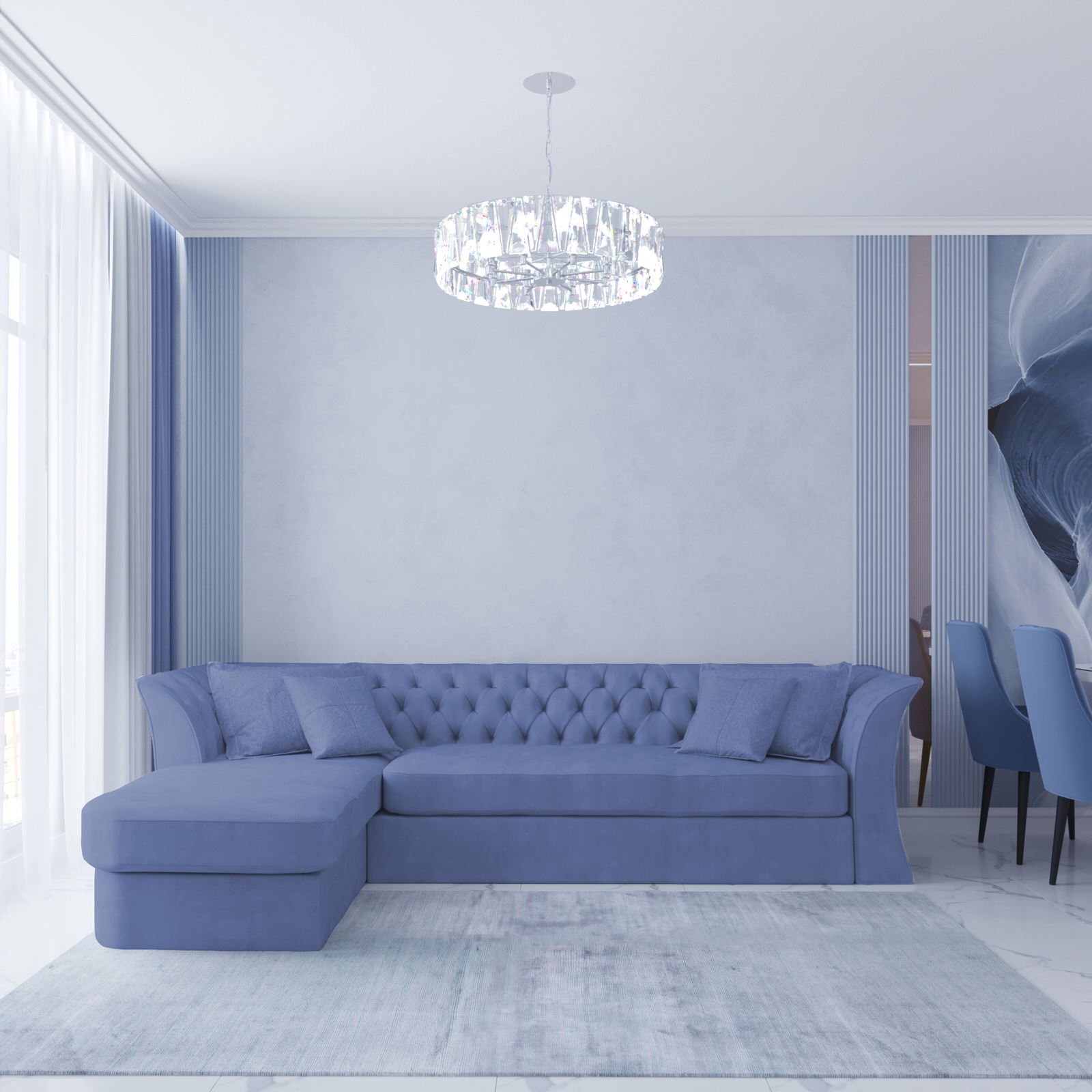 Дизайн-проект 4-х комнатной квартиры 92 м2  ЖК Новые Горизонты