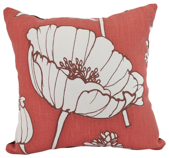 Poppyfield Kravet Linen Pillow Cover, Faded Brick Red
