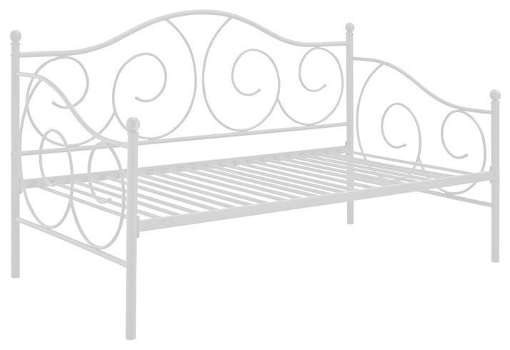DHP Victoria Metal Twin Daybed in White