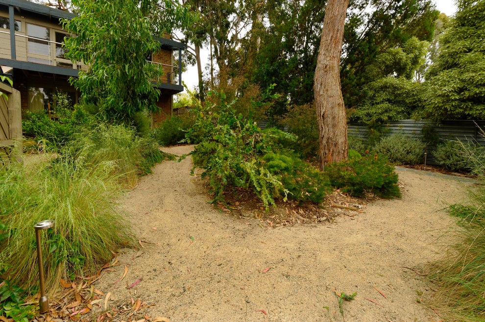 Design ideas for a mid-sized garden in Melbourne.