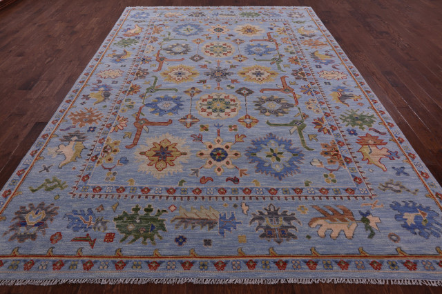 Turkish Oushak Hand-Knotted Wool Rug 9' 0" X 12' 3" - Q15418