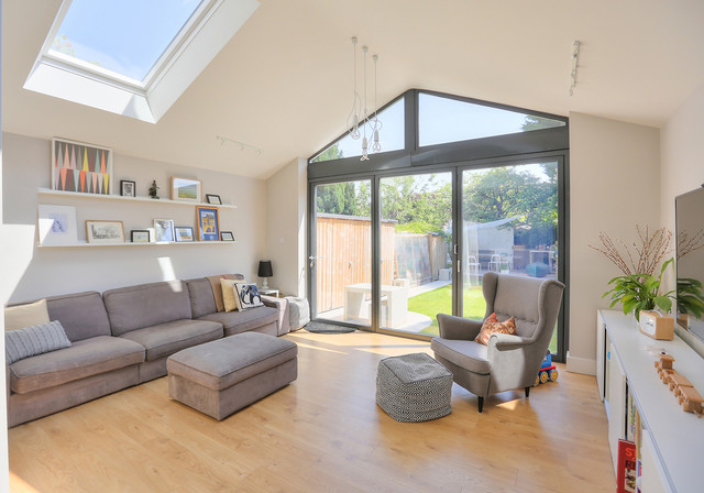 Extension to 1930's Semi - Contemporary - Living Room ...