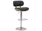 Baxton Studio Leona Walnut and Black Modern Bar Stool