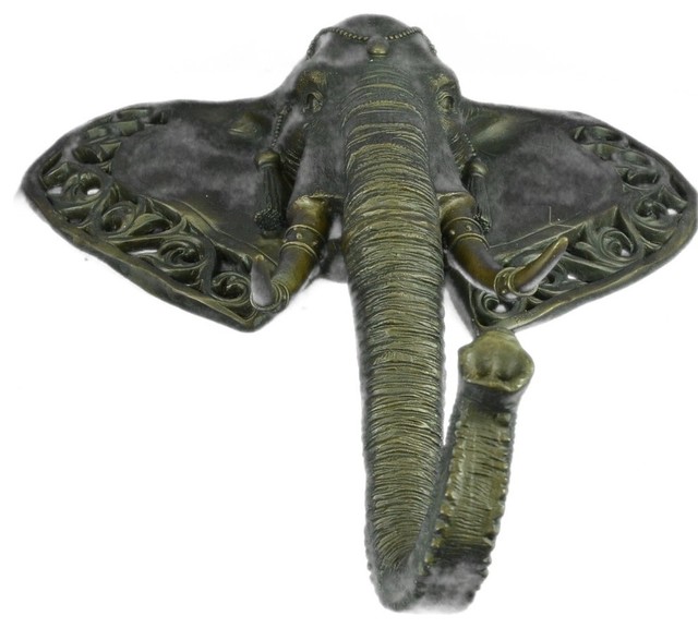 Extra Large Wall Mount Elephant Head Bronze Sculpture Cabin Decor Figurine Contemporary Sculptures By Felicity International Trading Inc - Large Elephant Head Wall Mount Extra Large Wall Mount Elephant Head Bronze Sculpture Cabin Decor Figurine Contemporary Sculptures By Felicity International Trading Inc - Large Elephant Head Wall Mount