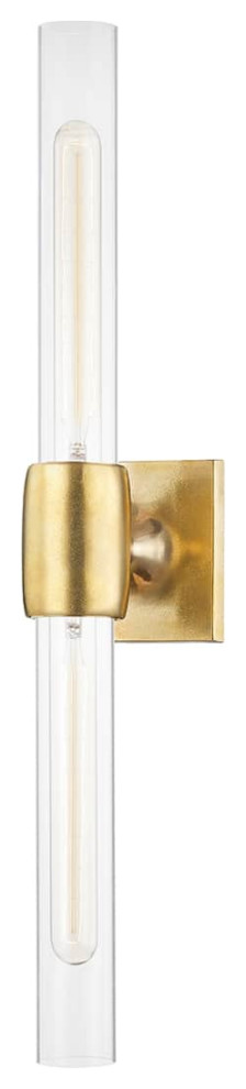 Hogan 2-Light Wall Sconce Aged Brass