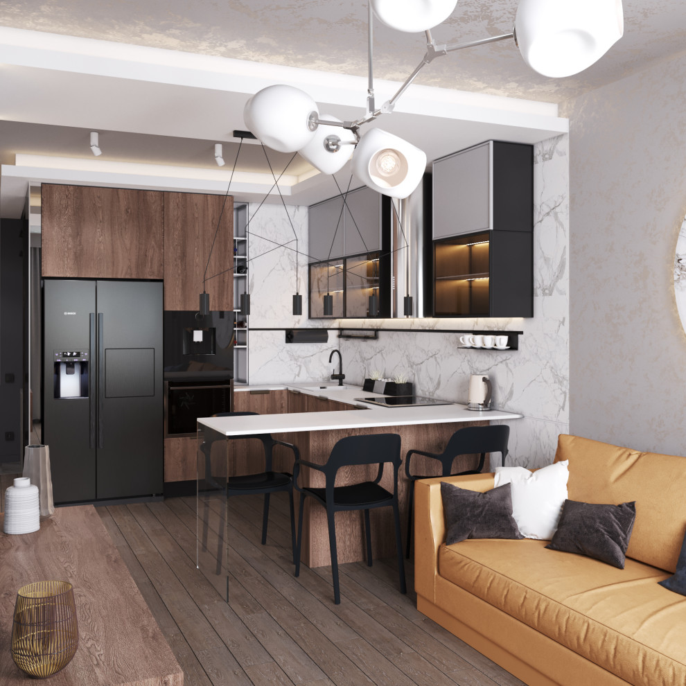 Дизайн интерьера квартиры в современном стиле. Минск.  ул. Туровского