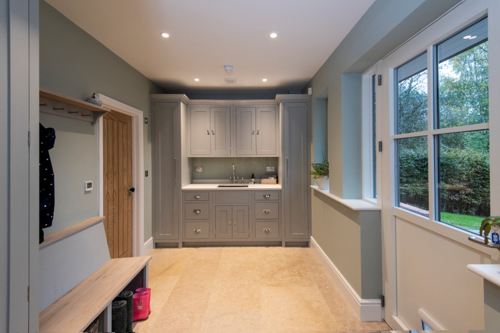 Design ideas for a contemporary laundry room in Berkshire.