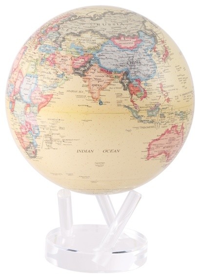 MOVA Antique Beige Revolving Globe 8.5"