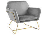 Keira velvet accent chair 2024 with metal base