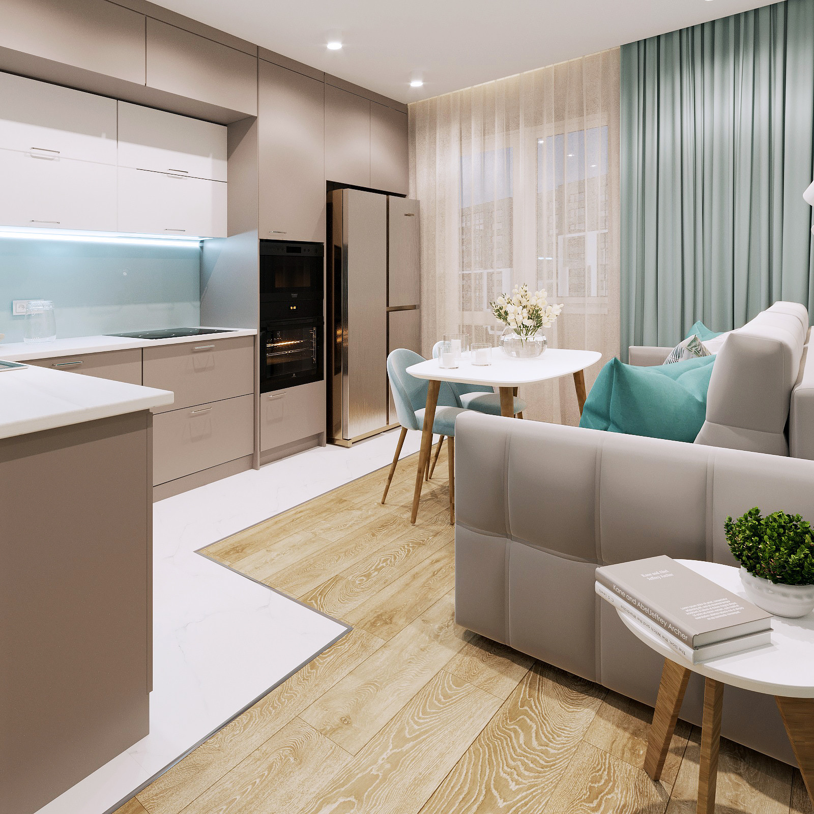 Современный интерьер с морскими мотивами