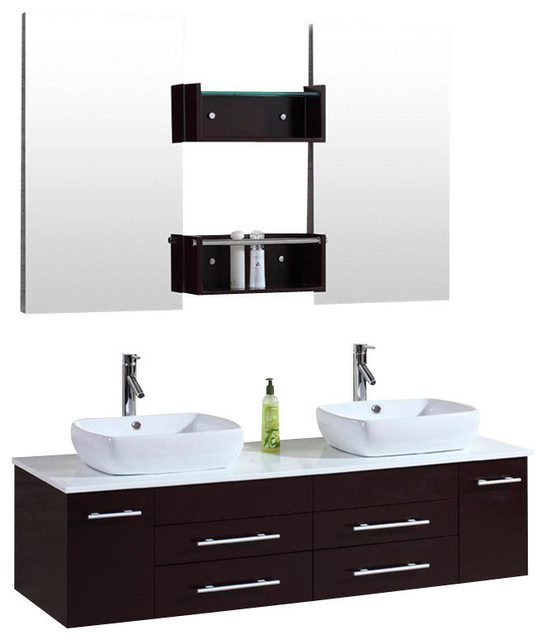 60 Wall Mount Floating Inch Double Sink Bathroom Vanity Espresso 60 Wall Mount Floating Inch Double Sink Bathroom Vanity Espresso