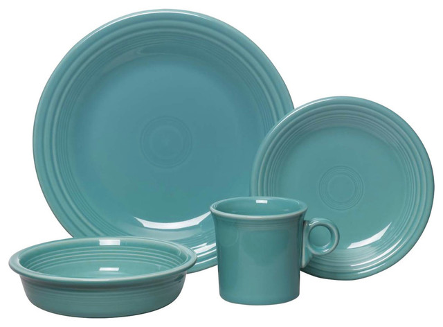 Fiesta 4pc Place Setting, Turquoise
