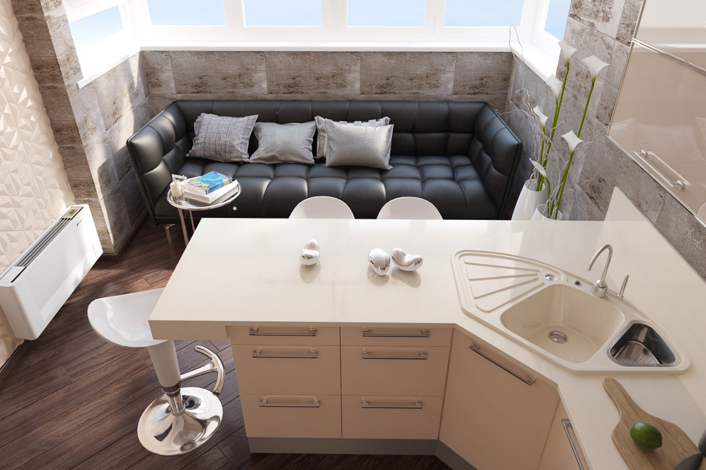 Дизайн двухкомнатной квартиры в стиле хай-тек