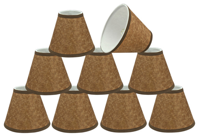 32117-X Small Hardback Empire Chandelier ClipOn Lamp Shade Dark Brown 3 ...