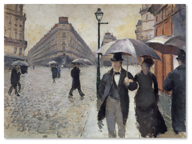 Gustave Caillebotte Rainy Day In Paris Canvas Art Traditional Prints And Posters By Trademark Global Houzz