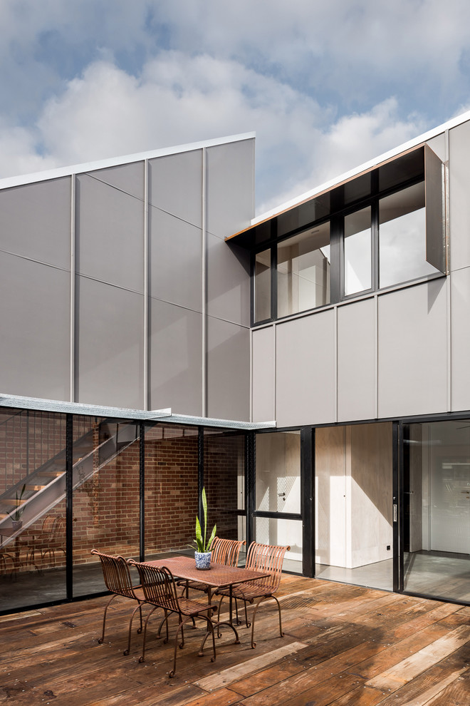 Industrial grey house exterior in Perth.