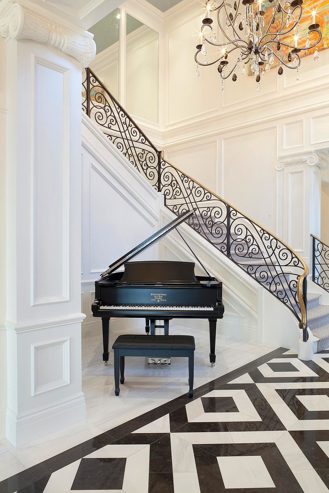 This is an example of a traditional staircase in Miami.