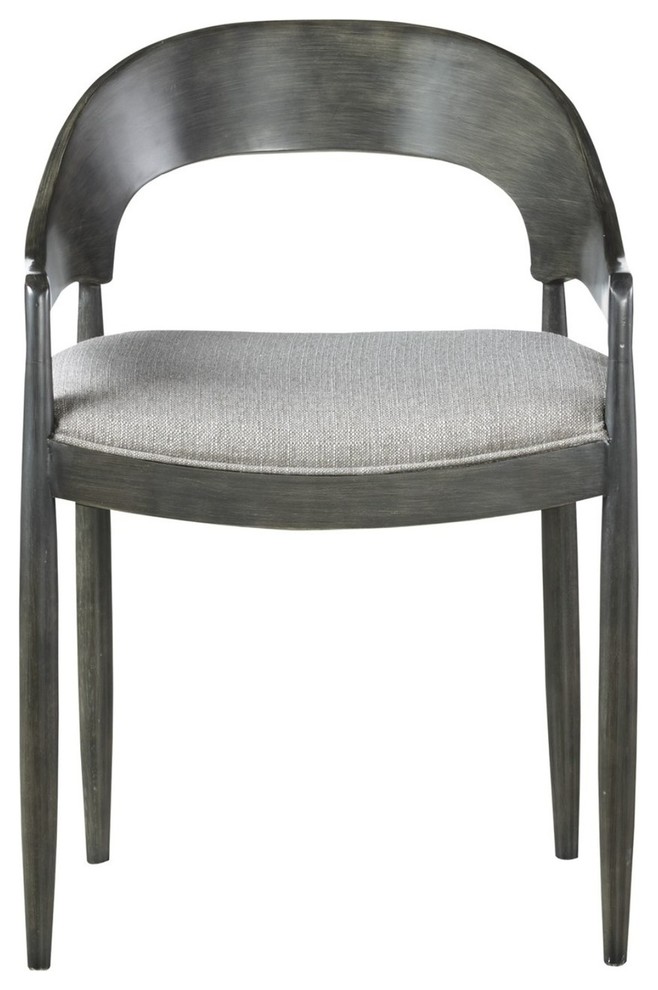 Belmont Upholstered Curved Back Dining Chairs, Set of 2 Midcentury Dining Chairs by Zin