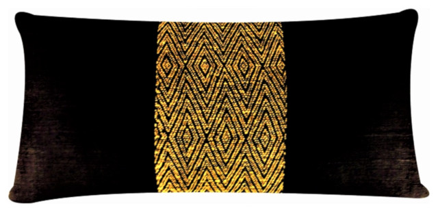 Nairobi Tribal Lumbar Pillow,  12" x 24", Down Insert