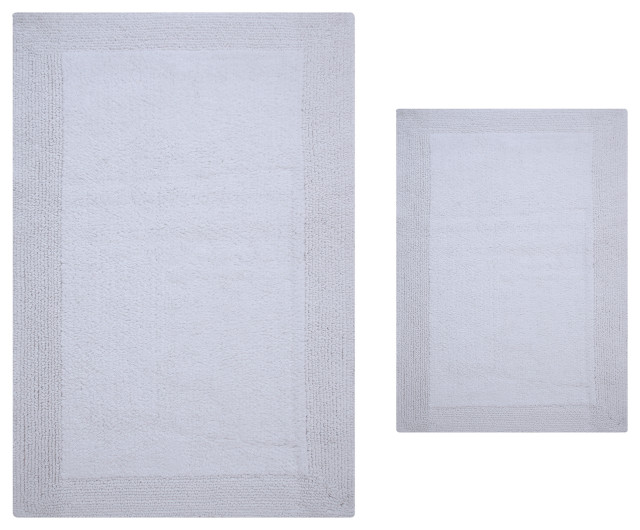 Luxury Hotel Style Reversible Bath Rug, 2-Piece Set - Contemporary ...