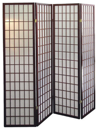 4 Panel Room Divider in Cherry