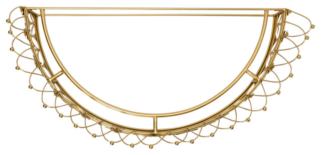 Decorative Metal Curtain or Canopy Crown, Gold Finish - Victorian ...
