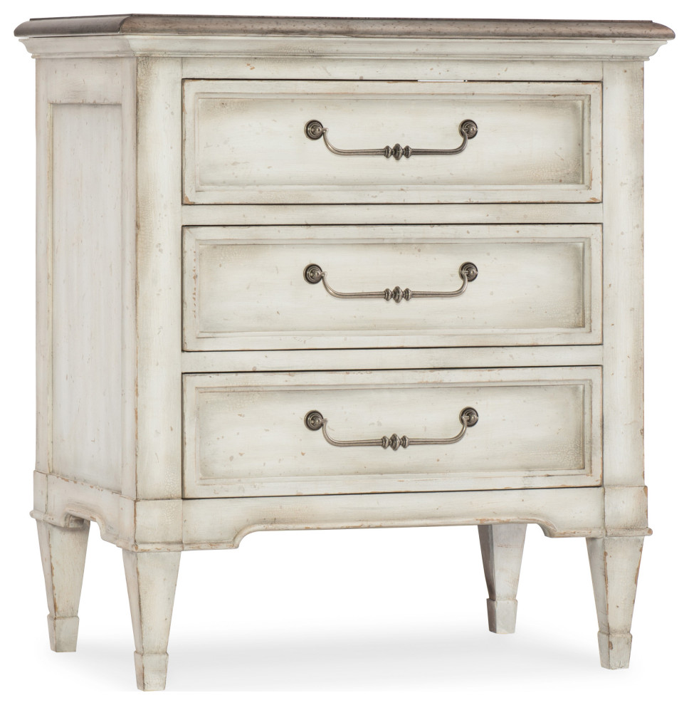 Arabella 3 Drawer Nightstand Farmhouse Nightstands And Bedside Tables By Buildcom